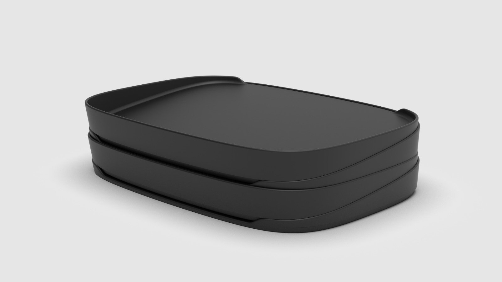 Render of a stacked tray prototype