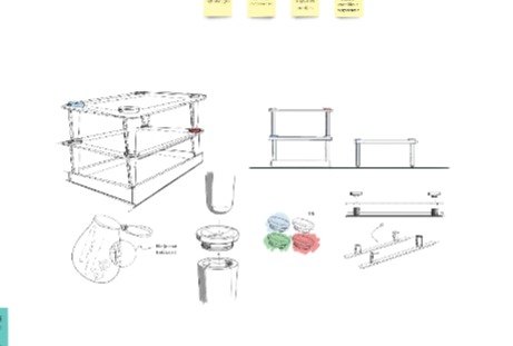 Sorting tray engineering drawing