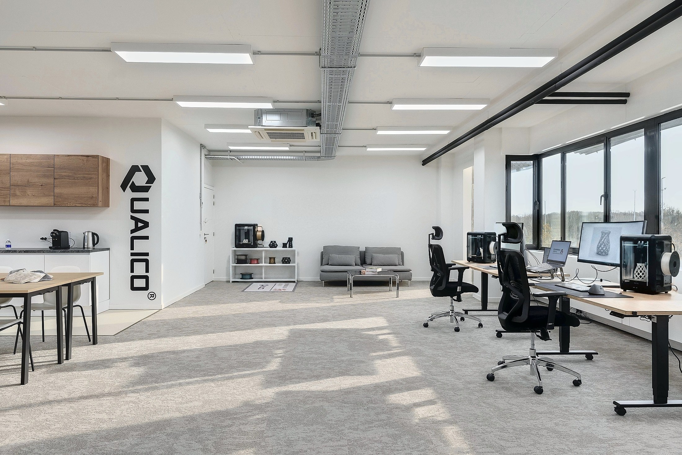 The Qualico studio and shared workspaces