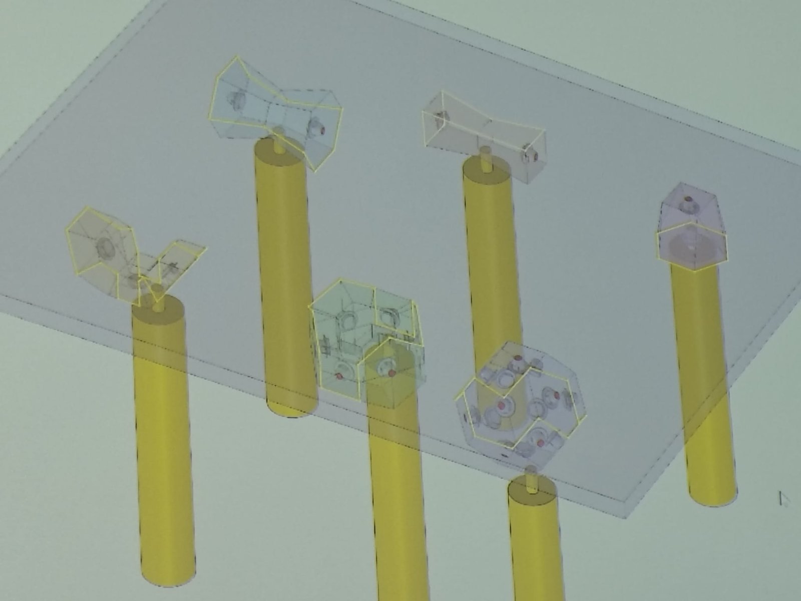 CAD detail of the board leg structure
